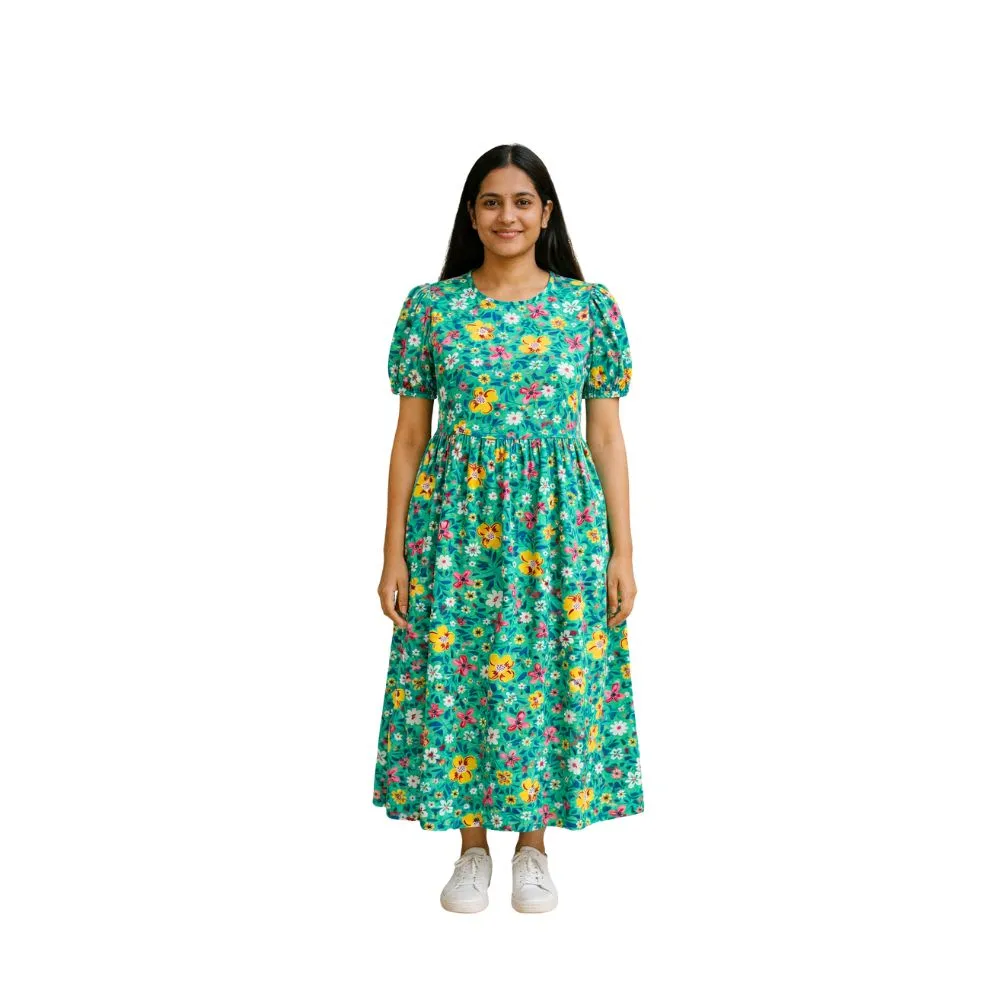 Women's Zipless Feeding Wear Puff Sleeve